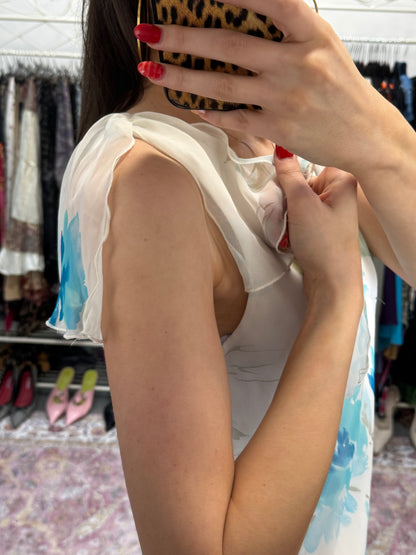 Vintage floral floaty midi dress