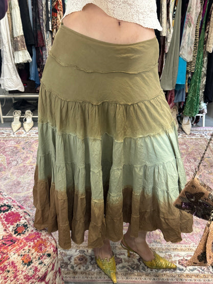 Vintage 00’s ombre pleated maxi skirt