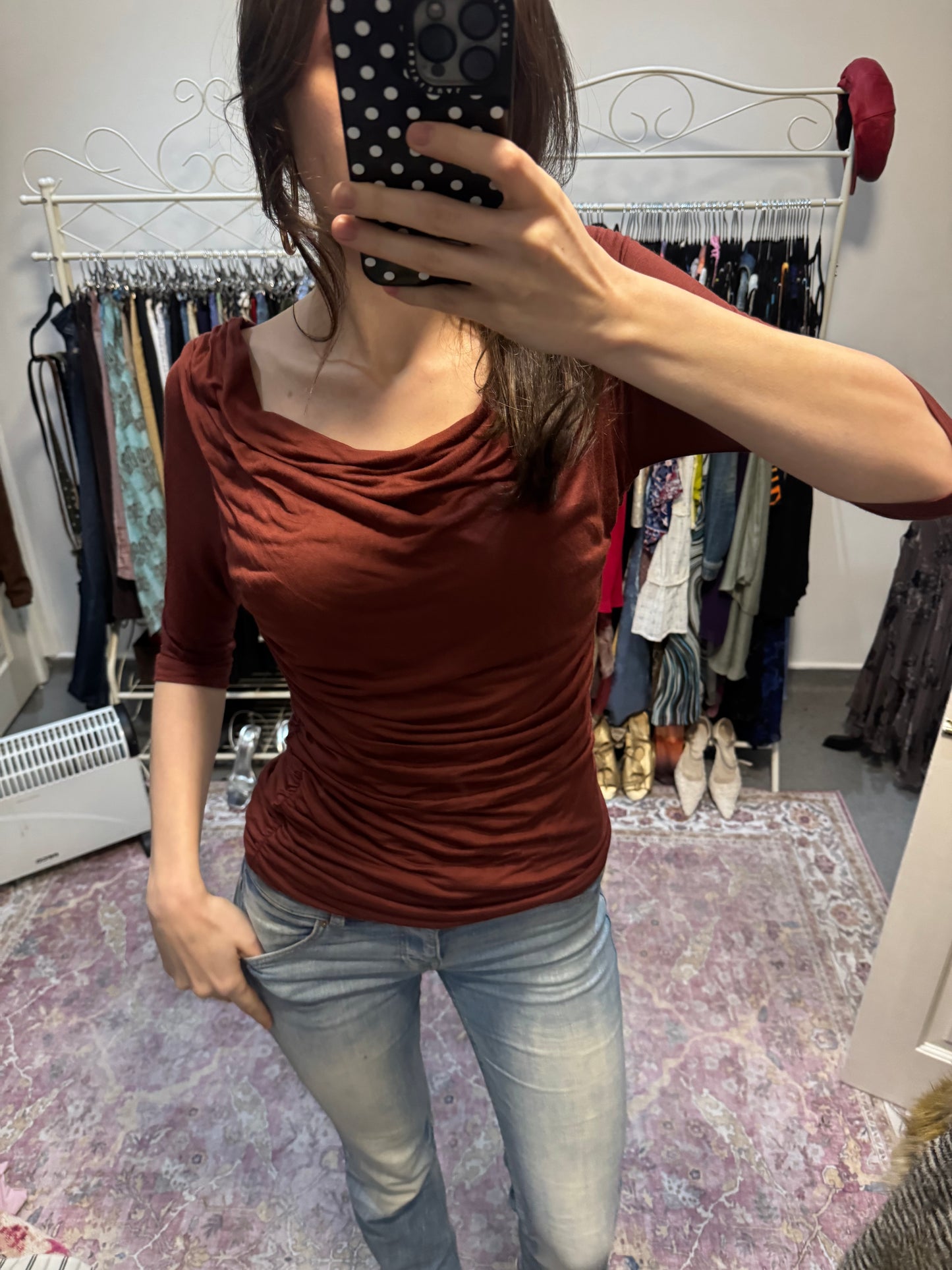 00’s h&m cowl neck top