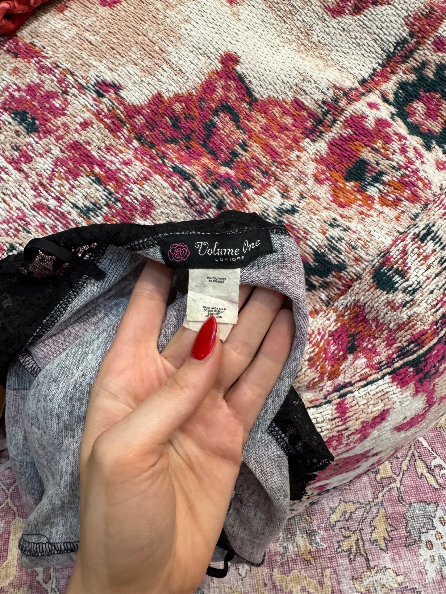 Vintage 00’s checkered lace trim cami