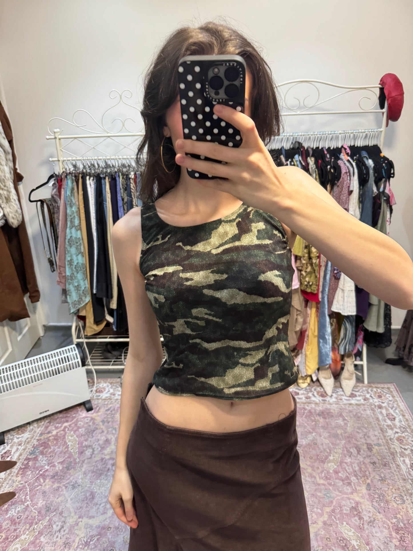 Vintage 00’s camouflage vest top