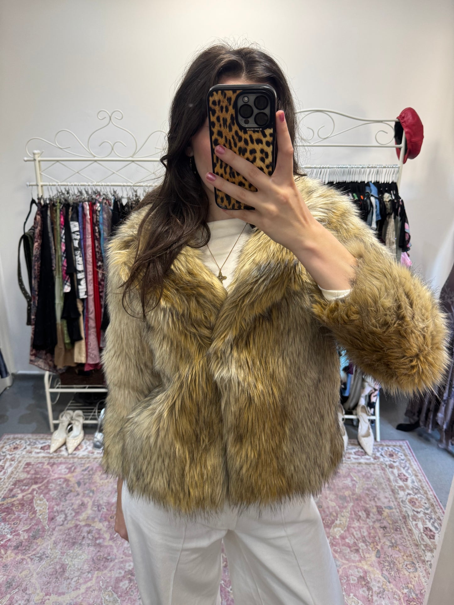 Vintage 00’s topshop fur coat