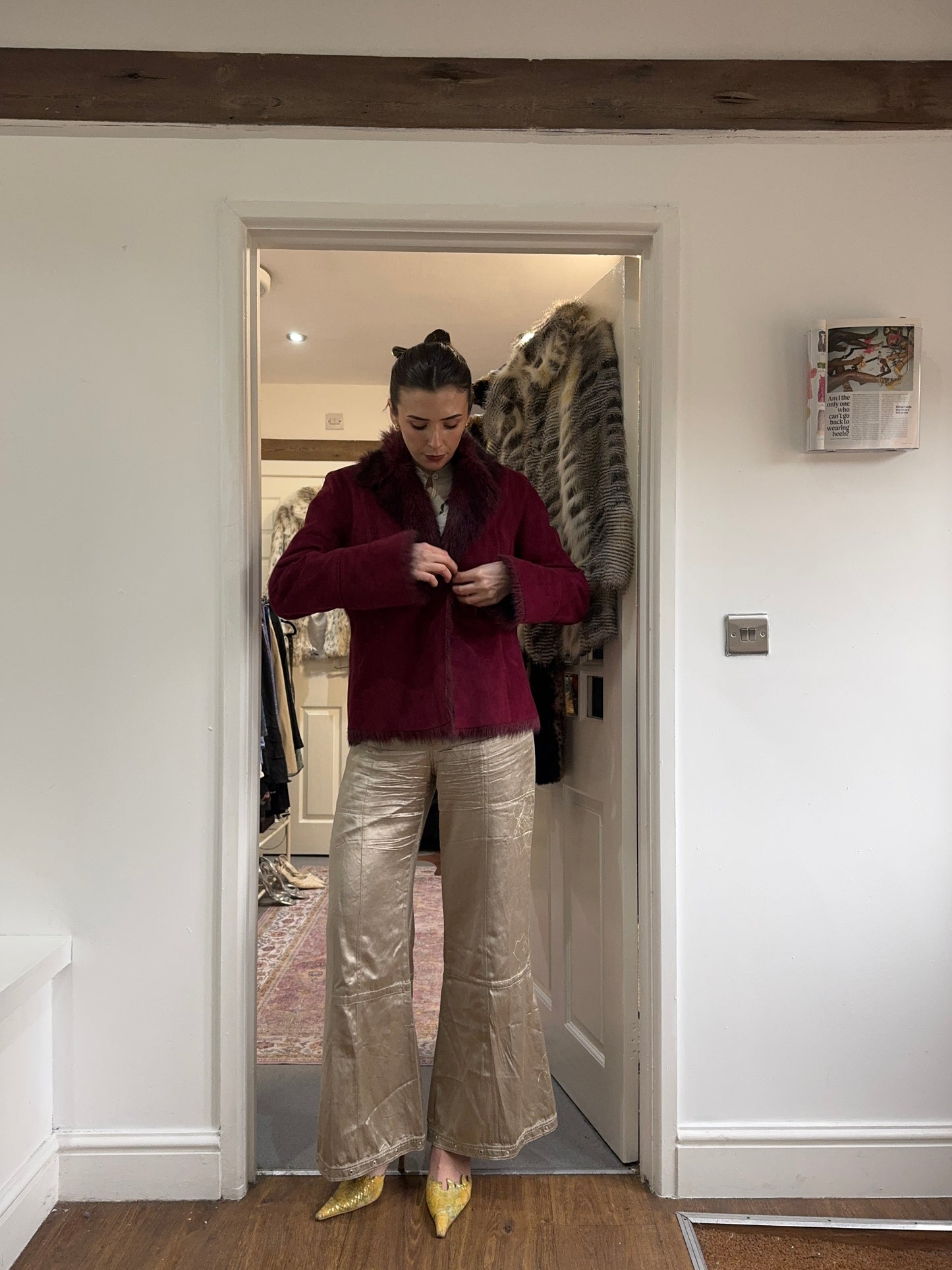 Vintage 00’s burgundy coat