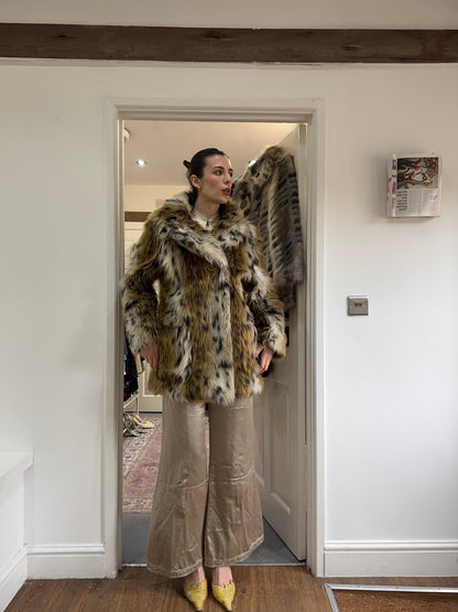 Vintage 00’s Topshop lynx fur coat