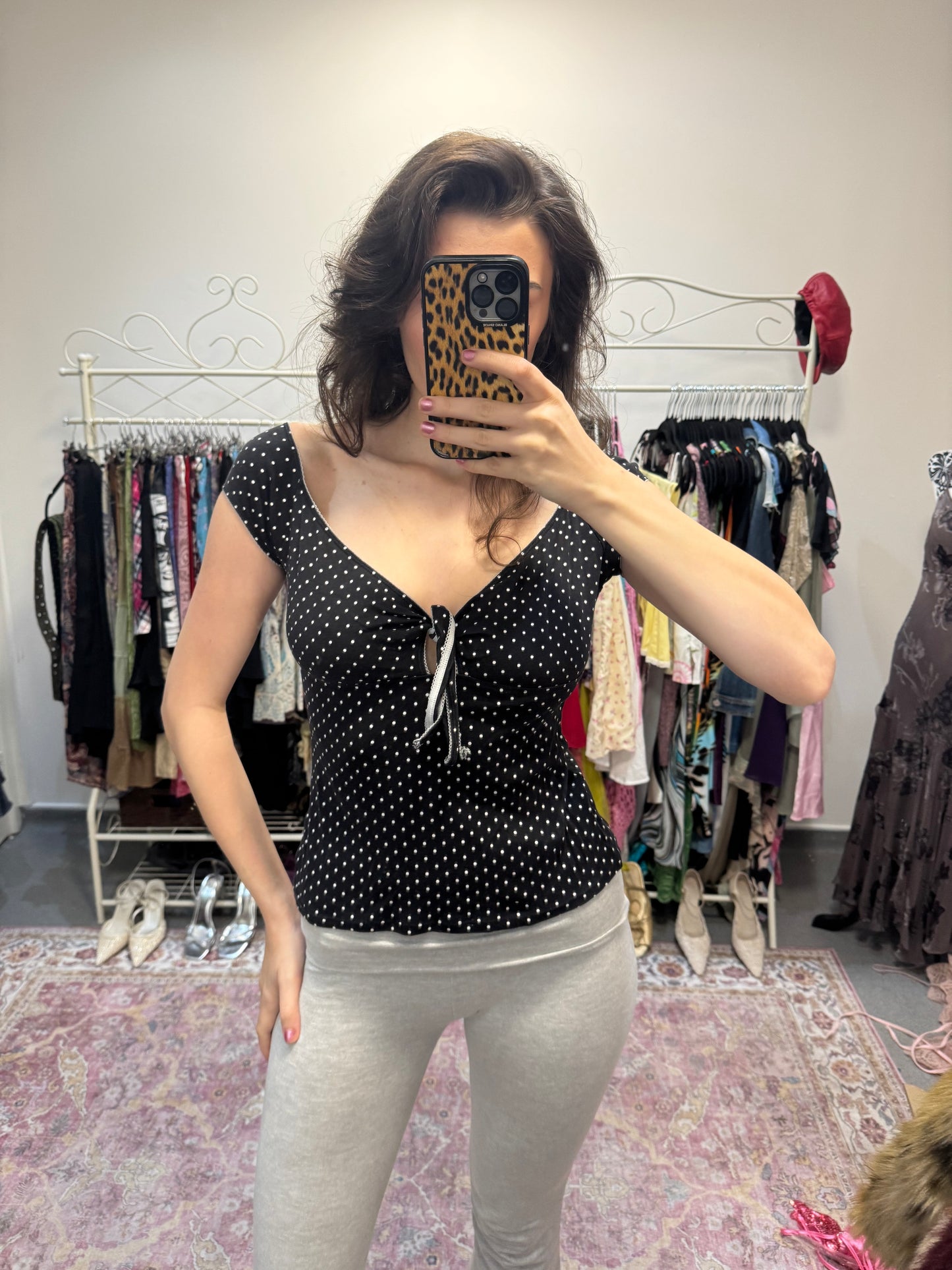 Vintage hell bunny polka dot top