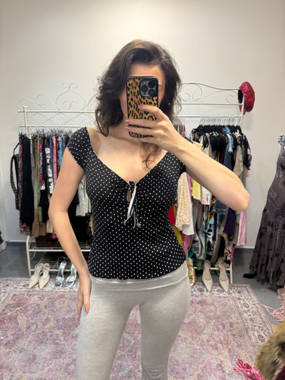 Vintage hell bunny polka dot top