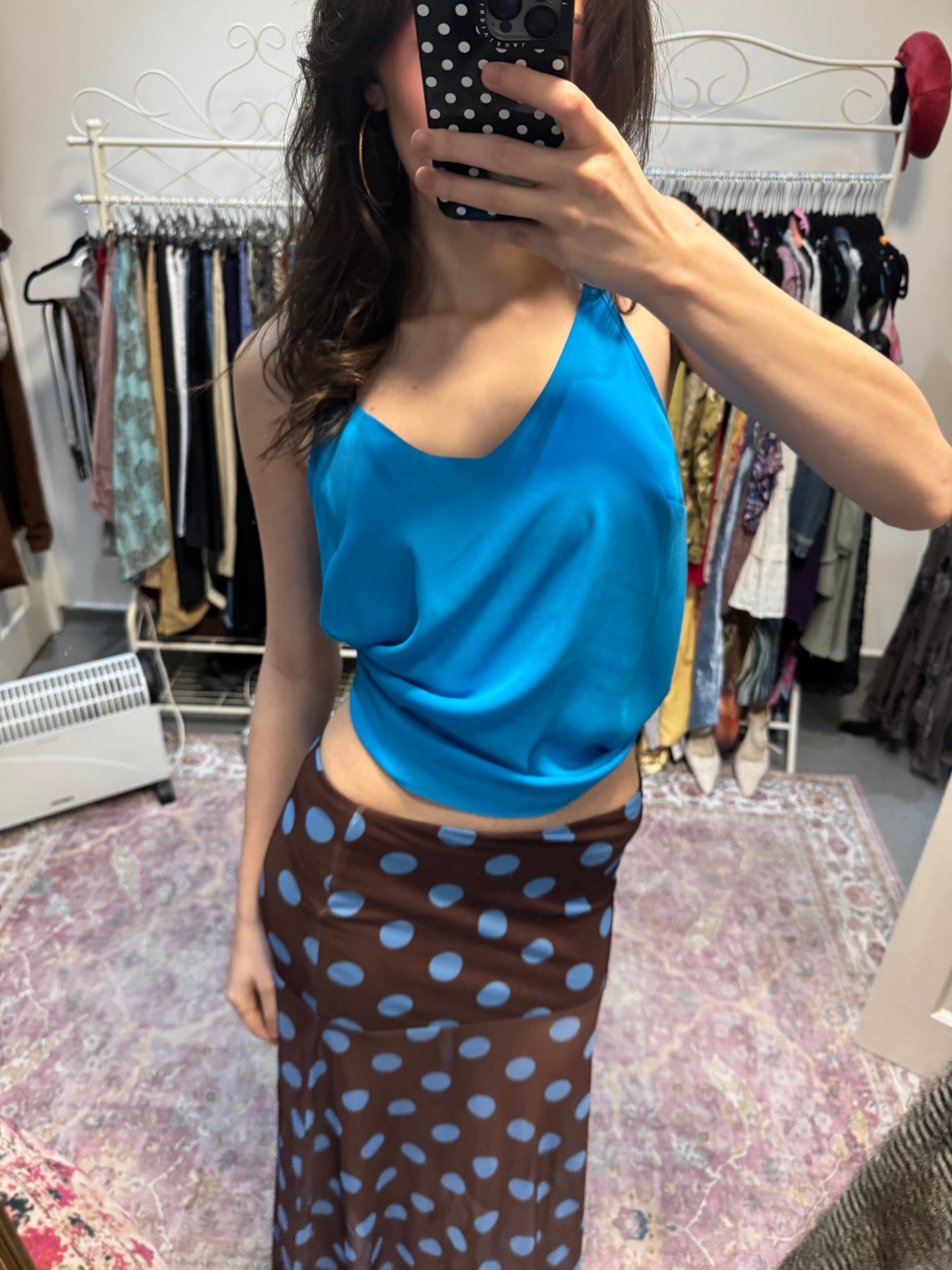 Vintage papaya blue camisole