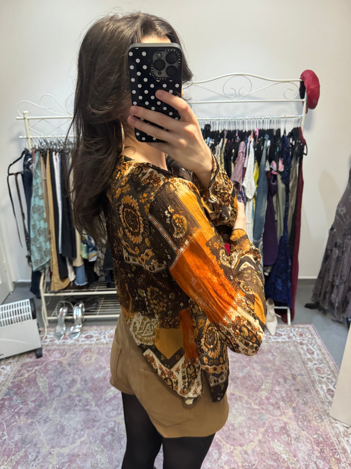 Vintage 00’s patterned boho blouse