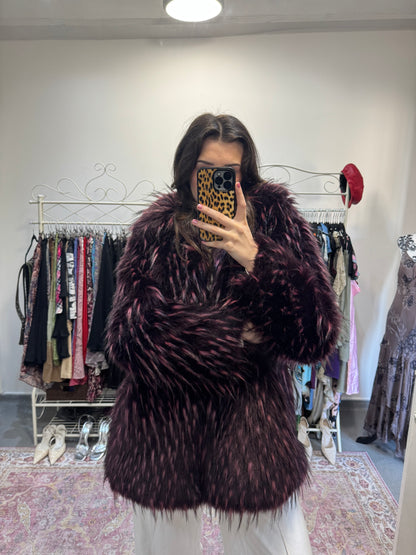 Vintage Karen Millen fur coat ( uk 12 )